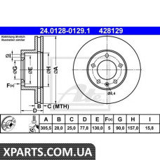 Тормозной диск ATE - 24012801291