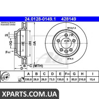 Тормозной диск ATE - 24012801491