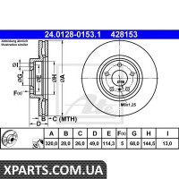 Гальмівний диск ATE - 24012801531