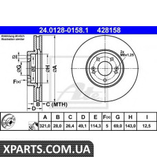 Тормозной диск ATE - 24012801581