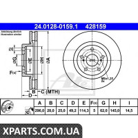 Гальмівний диск ATE - 24012801591