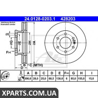 Гальмівний диск ATE - 24012802031