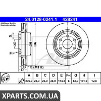 Гальмівний диск ATE - 24012802411
