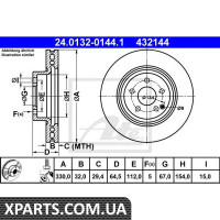 Гальмівний диск ATE - 24013201441