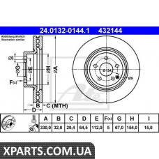 Тормозной диск ATE - 24013201441