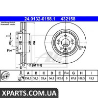 Тормозной диск ATE - 24013201581