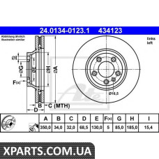 Тормозной диск ATE - 24013401231