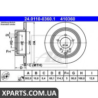 Гальмівний диск ATE - 24011003601