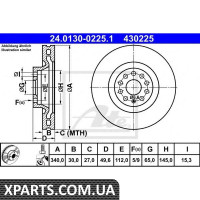 Гальмівний диск ATE - 24013002251