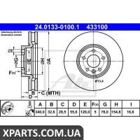 Гальмівний диск ATE - 24013301001