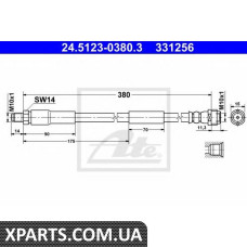 Тормозной шланг ATE - 24512303803