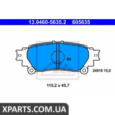 Комплект тормозных колодок, дисковый тормоз ATE - 13046056352