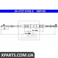 Трос, стояночная тормозная система ATE - 24372701022