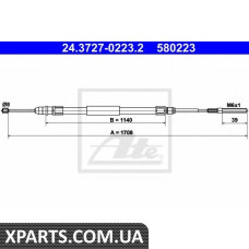 Трос, стояночная тормозная система ATE - 24372702232