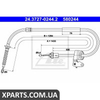 Трос, стояночная тормозная система ATE - 24372702442