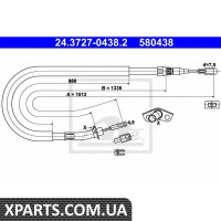 Трос, стоянкова гальмівна система ATE - 24372704382
