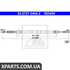 Трос, стояночная тормозная система ATE - 24372734042