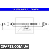 Трос, управління зчепленням ATE - 24372808502