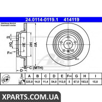 Гальмівний диск ATE - 24011401191