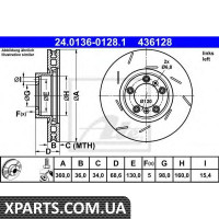 Гальмівний диск ATE - 24013601281