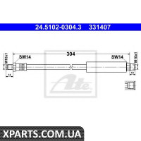 Тормозной шланг ATE - 24510203043