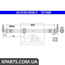 Тормозной шланг ATE - 24510304303