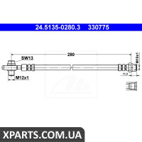 шланг гальмівний ATE 24513502803