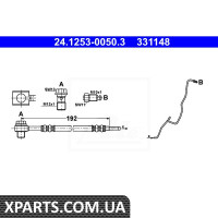 Шланг гальмівний задній лівий ATE 24125300503