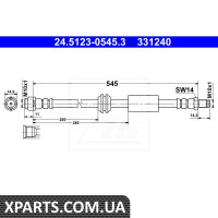Шланг гальмівний ATE 24512305453