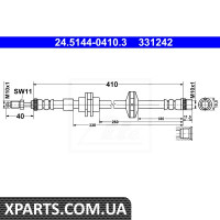 Шланг гальмівний ATE 24514404103