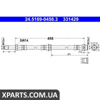Шланг гальмівний ATE 24516904583