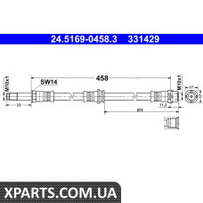 Шланг гальмівний ATE 24516904583
