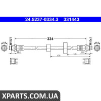 Шланг гальмівний VW T4 ATE 24523703343