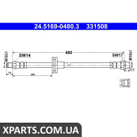 Гальмівний шланг ATE 24516904803