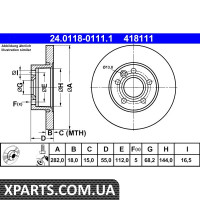 Диск гальмівний ATE 24011801111