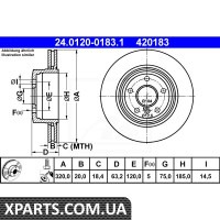 Гальмівний диск ATE 24012001831