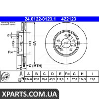Диск гальмівний ATE 24012201231