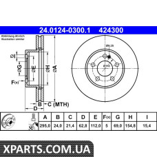 Гальмівний диск ATE 24012403001