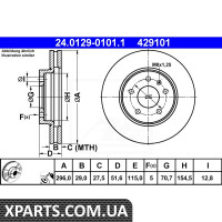 Диск гальм. ATE 24012901011