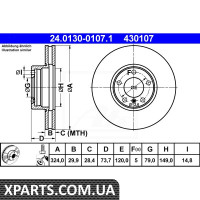 Гальмівний диск ATE 24013001071