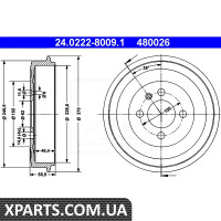 Гальмівний барабан ATE 24022280091