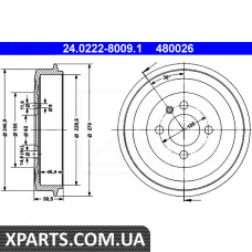 Гальмівний барабан ATE 24022280091