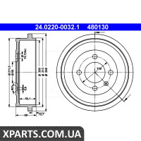 Гальмівний барабан 200x505 ATE 24022000321