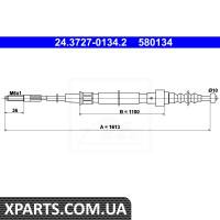 Трос гальма стоянки VW GOLF III 91-94 ATE 24372701342
