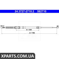 Трос гальма стоянки SKODA RAPID 12- ATE 24372727102