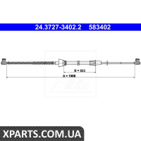 Трос гальма стоянки VW POLO 09- ATE 24372734022