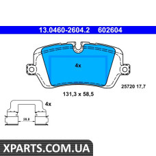 Колодки дискові гальмові комплект ATE 13.0460-2604.2 LAND ROVER RANGE ROVER IV 3.0 4X4 340KM 13- TY ATE 13046026042