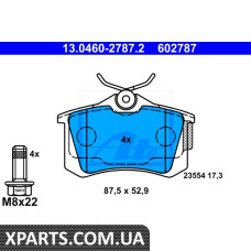 Колодки тормозные дисковые комплект ATE 13.0460-2787.2 SEAT LEON 1.0TSI 15- 1.2TSI 1.4TSI 13- ATE 13046027872