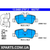 Колодки гальмівні дискові комплект ATE 13.0460-2797.2 MINI ONE FIRST F56 13-COOPER 13-ATE 13046027972