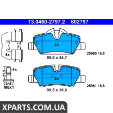 Колодки тормозные дисковые комплект ATE 13.0460-2797.2 MINI ONE FIRST F56 13- COOPER 13- ATE 13046027972